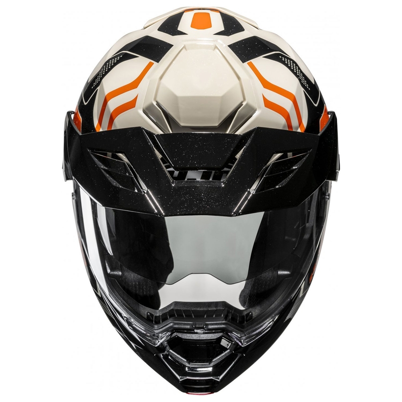 Casque moto modulable HJC i80 Velly MC7 beige-noir
