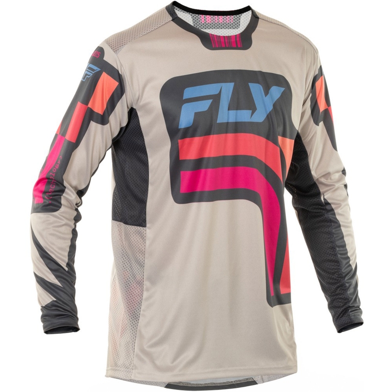 Maillot cross FLY Racing Lite Vice gris-rose