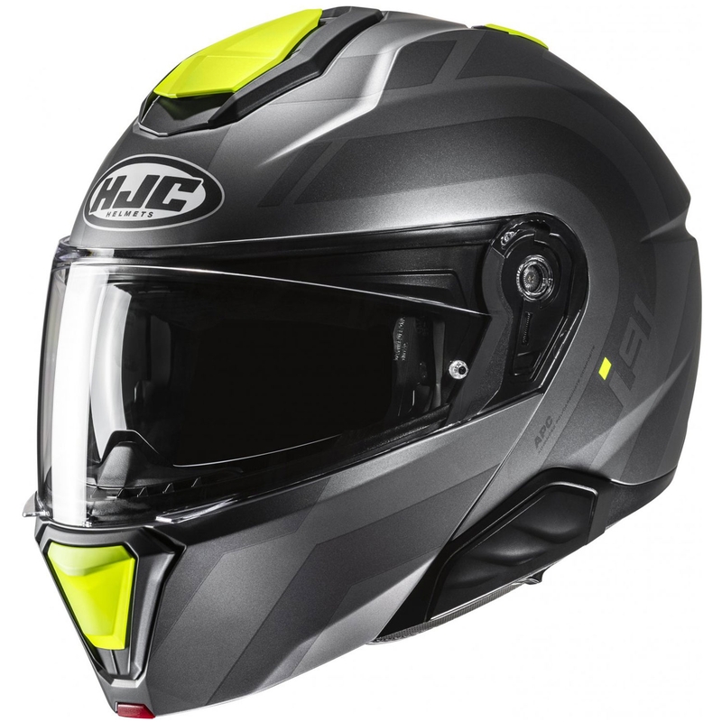 Casque Moto Modulable HJC i91 Arven MC3HSF Gris-Noir-Jaune Fluo