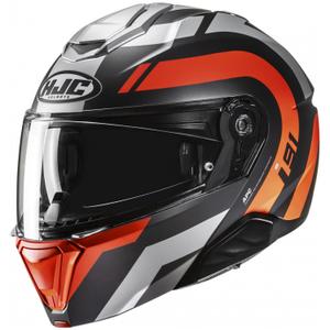 Casque moto modulable HJC i91 Arven MC6HSF noir-gris-orange