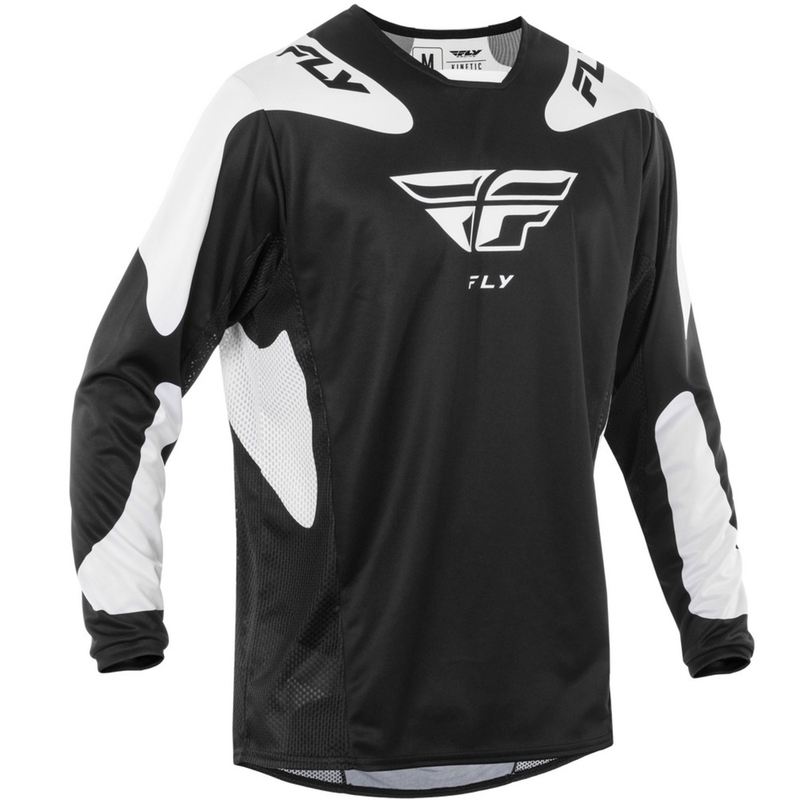 Maillot cross FLY Racing Kinetic Sym noir-blanc