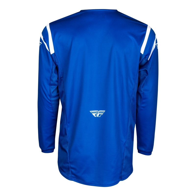 Maillot cross FLY Racing Kinetic Center bleu-blanc