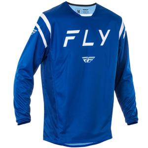 Maillot cross FLY Racing Kinetic Center bleu-blanc