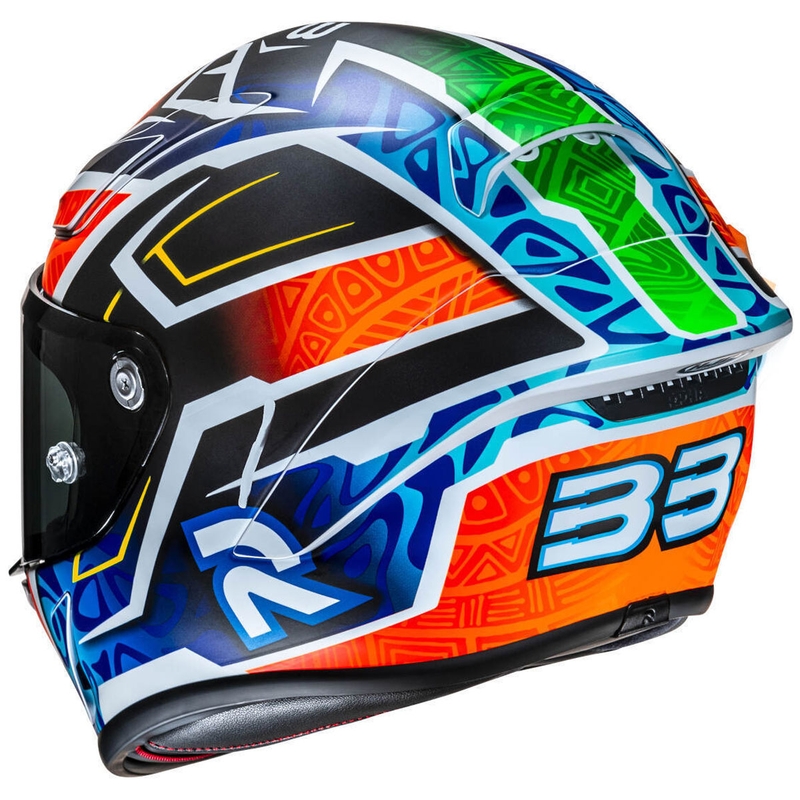 Casque moto intégral HJC RPHA 1 Binder Replica MC27SF noir-orange-bleu