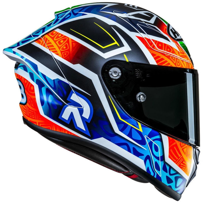 Casque moto intégral HJC RPHA 1 Binder Replica MC27SF noir-orange-bleu