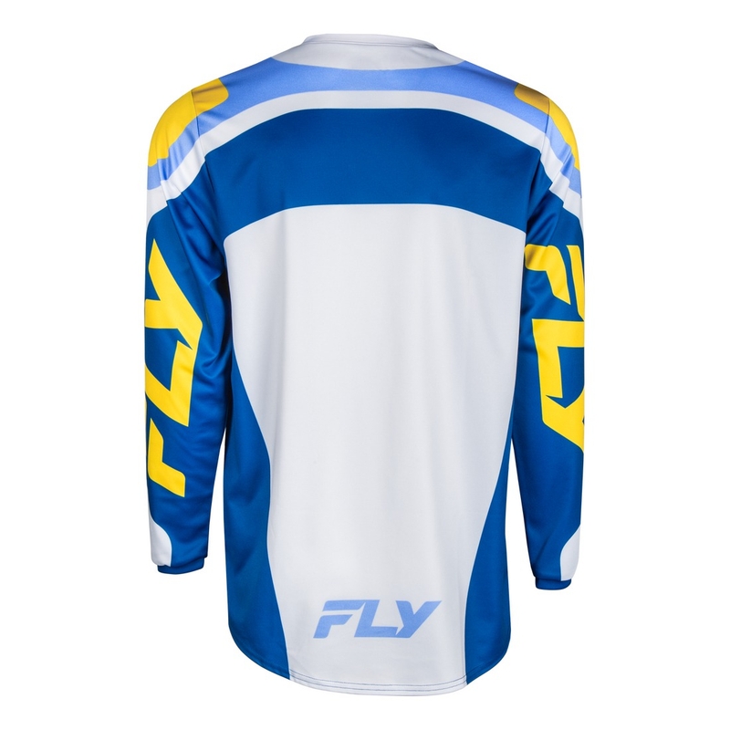 Maillot cross FLY Racing F-16 blanc-bleu-jaune