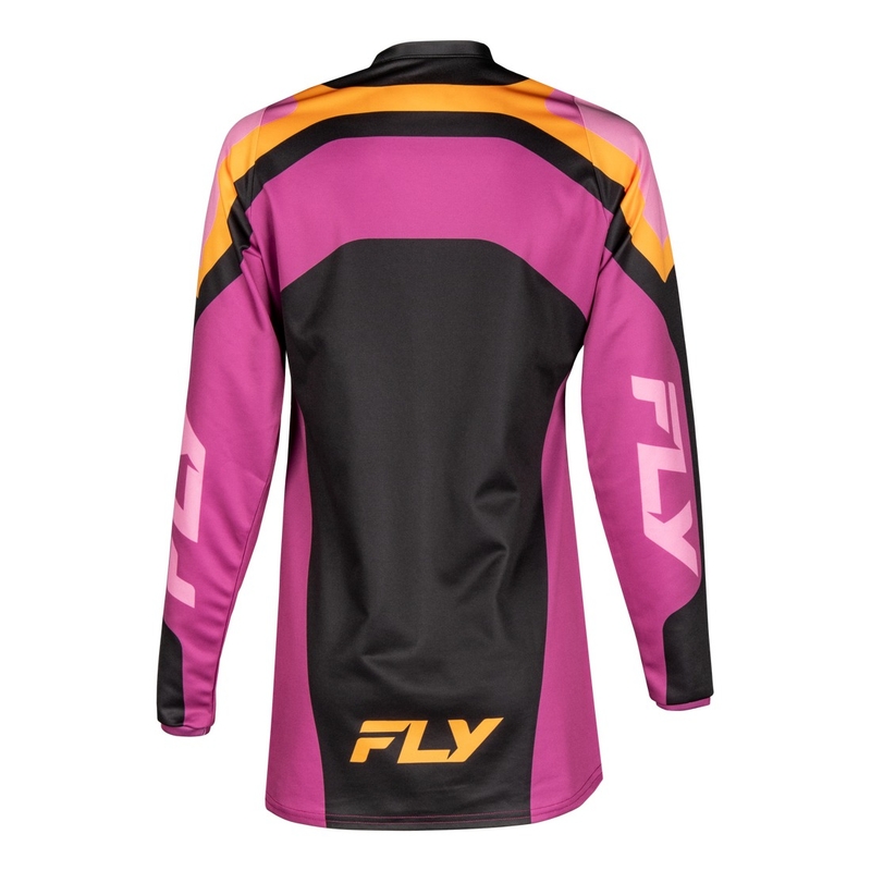 Maillot motocross femme FLY Racing F-16 noir-jaune