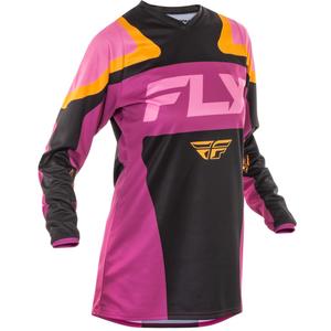 Maillot motocross femme FLY Racing F-16 noir-jaune
