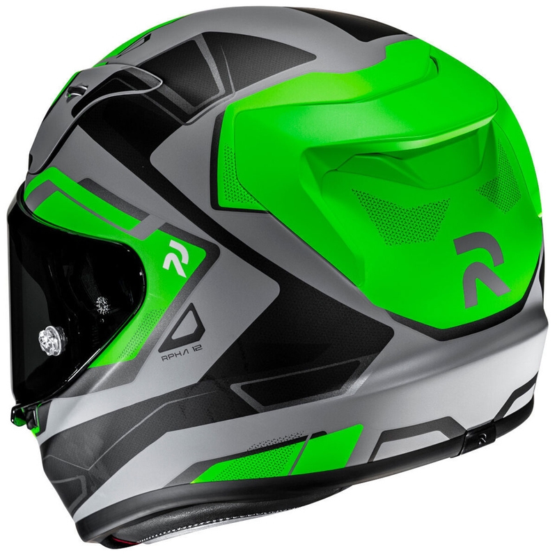 Casque moto intégral HJC RPHA 12 Brels MC4HSF vert-gris-noir