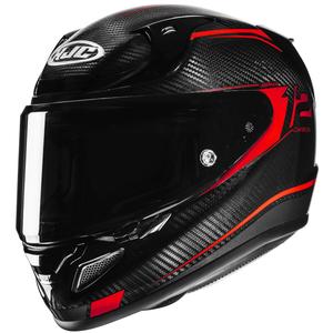 Casque moto intégral HJC RPHA 12 CARBON Keres MC1 noir-rouge