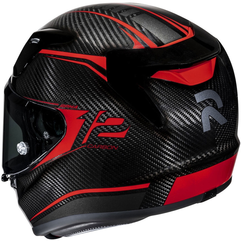 Casque moto intégral HJC RPHA 12 CARBON Keres MC1 noir-rouge