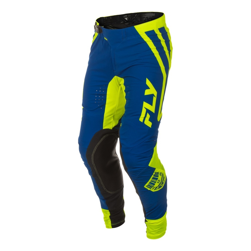 Pantalon cross FLY Racing Lite Lancer bleu-jaune fluo