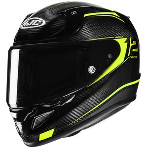 Casque moto intégral HJC RPHA 12 CARBON Keres MC3H jaune fluo-noir
