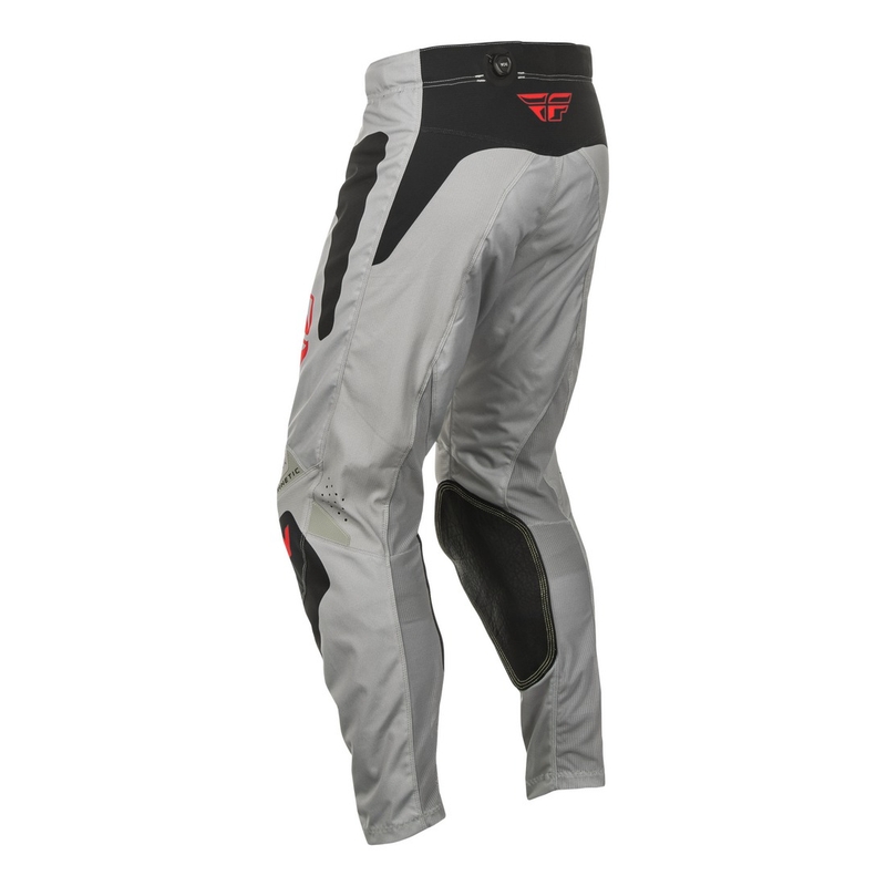 Pantalon cross FLY Racing Kinetic Sym gris-rouge-noir