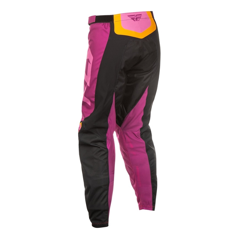 Pantalon motocross femme FLY Racing F-16 noir-jaune