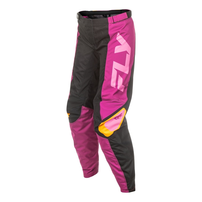 Pantalon motocross femme FLY Racing F-16 noir-jaune
