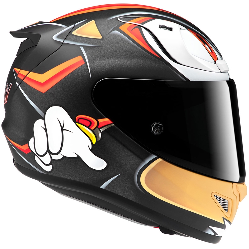 Casque Moto Intégral HJC RPHA 12 Shadow The Hedgehog MC1SF Noir-Rouge-Orange soldes