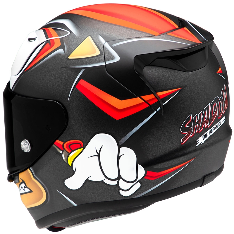Casque Moto Intégral HJC RPHA 12 Shadow The Hedgehog MC1SF Noir-Rouge-Orange soldes