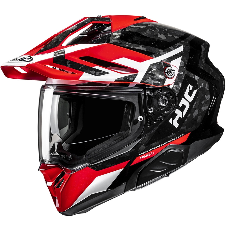 Casque moto enduro HJC RPHA 60 Dakar MC1 noir-rouge