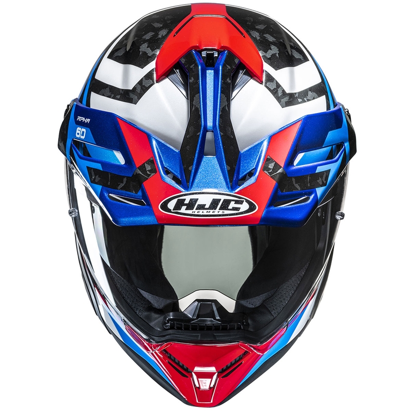 Casque moto Enduro HJC RPHA 60 Dakar MC21 bleu-noir-blanc