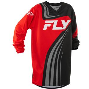 Maillot motocross enfant FLY Racing F-16 noir-rouge-blanc
