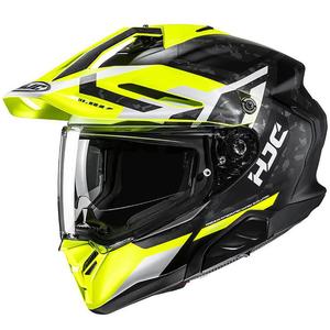 Casque moto enduro HJC RPHA 60 Dakar MC3HSF jaune fluo-noir