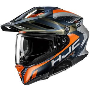 Casque moto enduro HJC RPHA 60 Quid MC47SF bleu-gris-orange