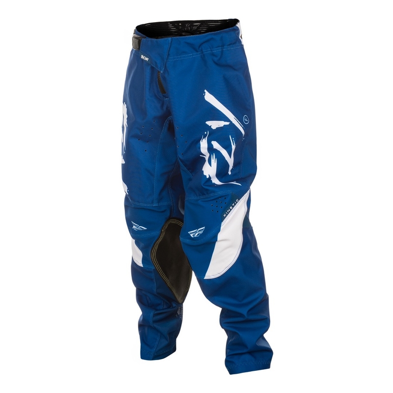 Pantalon motocross enfant FLY Racing Kinetic Stoke bleu-blanc
