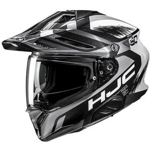 Casque moto Enduro HJC RPHA 60 Quid MC5 gris-noir-blanc