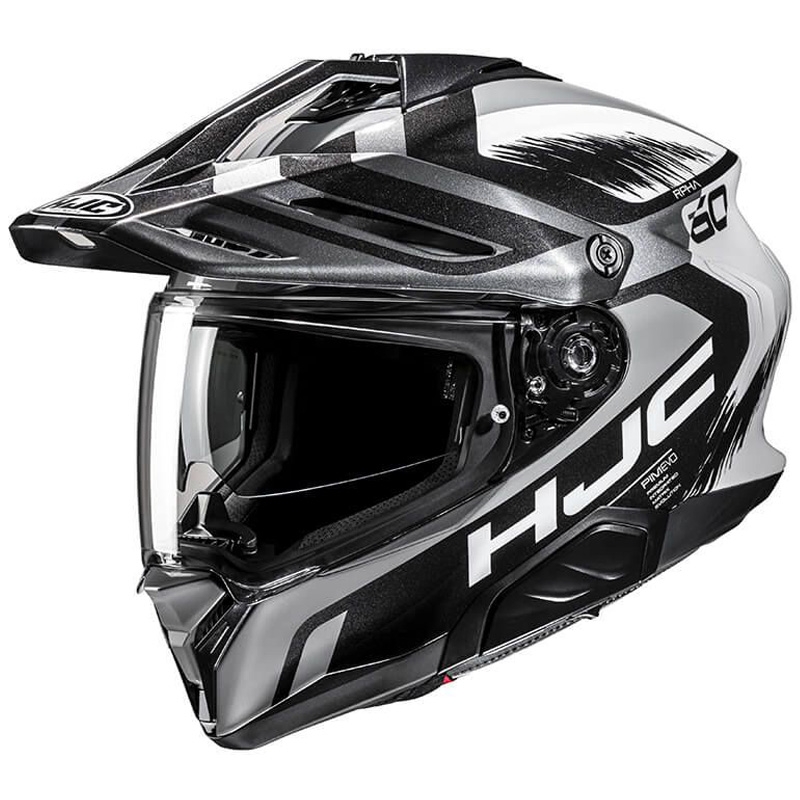 Casque moto Enduro HJC RPHA 60 Quid MC5 gris-noir-blanc