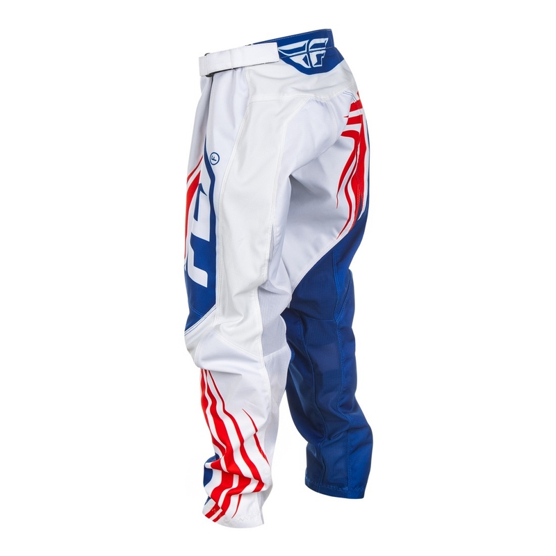 Pantalon motocross enfant FLY Racing F-16 rouge-blanc-bleu
