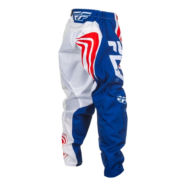 Pantalon motocross enfant FLY Racing F-16 rouge-blanc-bleu