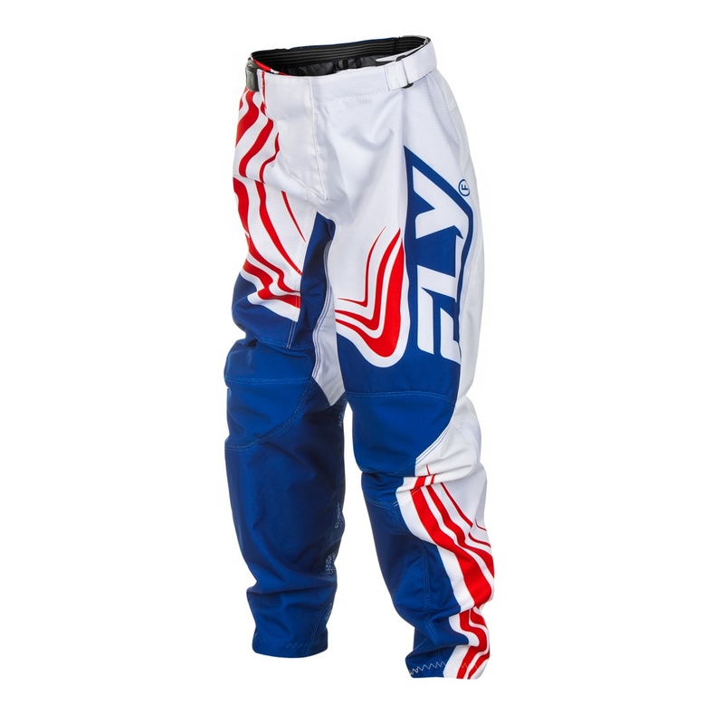 Pantalon motocross enfant FLY Racing F-16 rouge-blanc-bleu