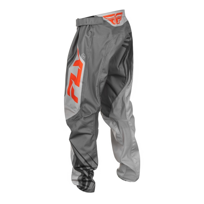 Pantalon motocross enfant FLY Racing F-16 gris-orange