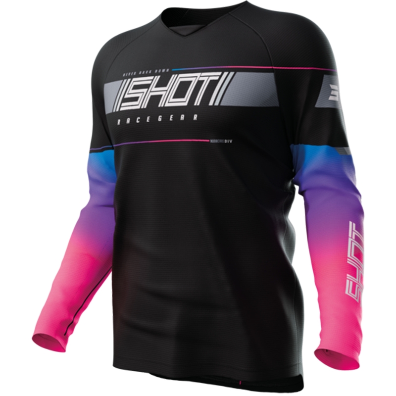 Maillot motocross enfant Shot Indy noir soldes
