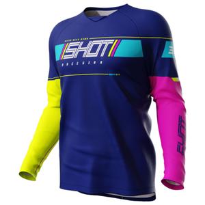 Maillot motocross enfant Shot Indy bleu soldes