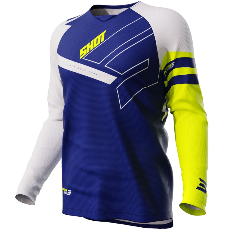 Maillot motocross enfant Shot Rush blue soldes