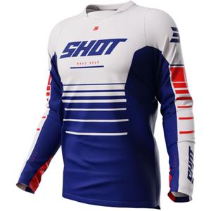 Maillot de motocross Shot Devo Peak bleu soldes