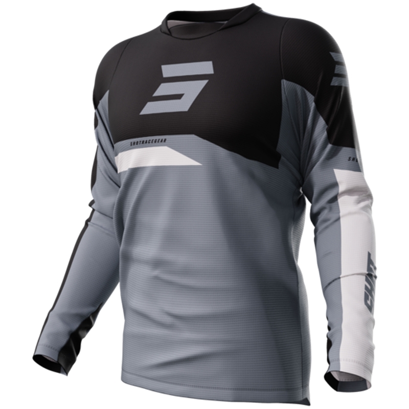 Maillot motocross Shot Devo Star gris soldes