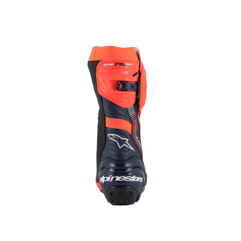 Bottes de moto Alpinestars Supertech R Vented Limited Edition MM93 Marc Marquez Fluo Rouge-Bleu-Noir