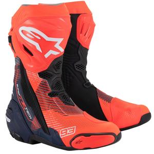 Bottes de moto Alpinestars Supertech R Vented Limited Edition MM93 Marc Marquez Fluo Rouge-Bleu-Noir