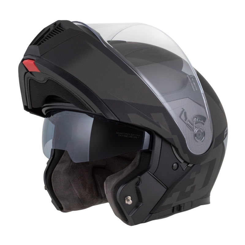Casque moto modulable ZED F19 noir-gris mat