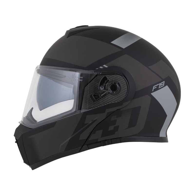 Casque moto modulable ZED F19 noir-gris mat