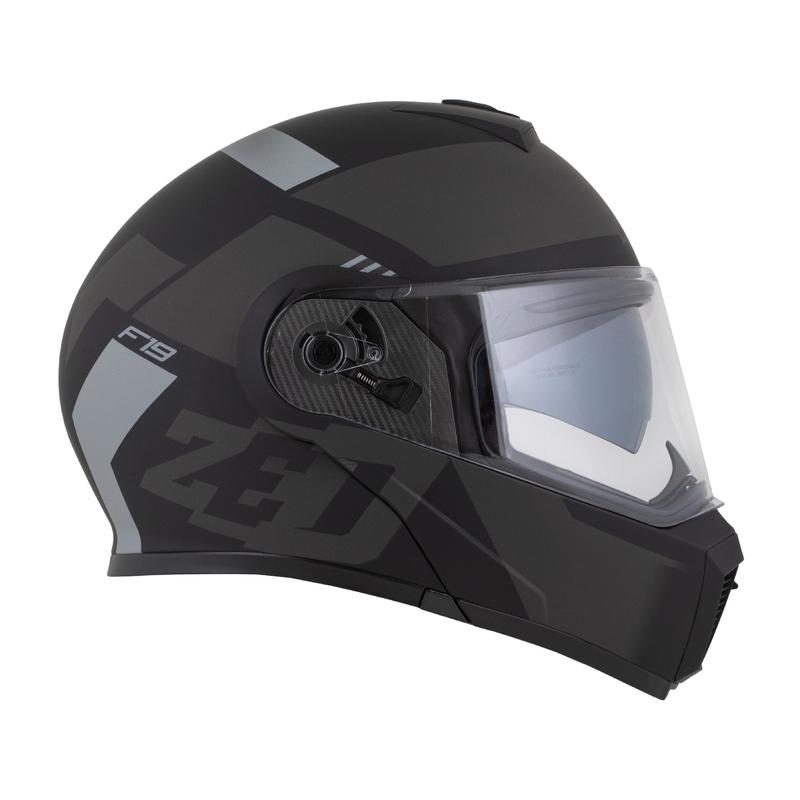 Casque moto modulable ZED F19 noir-gris mat