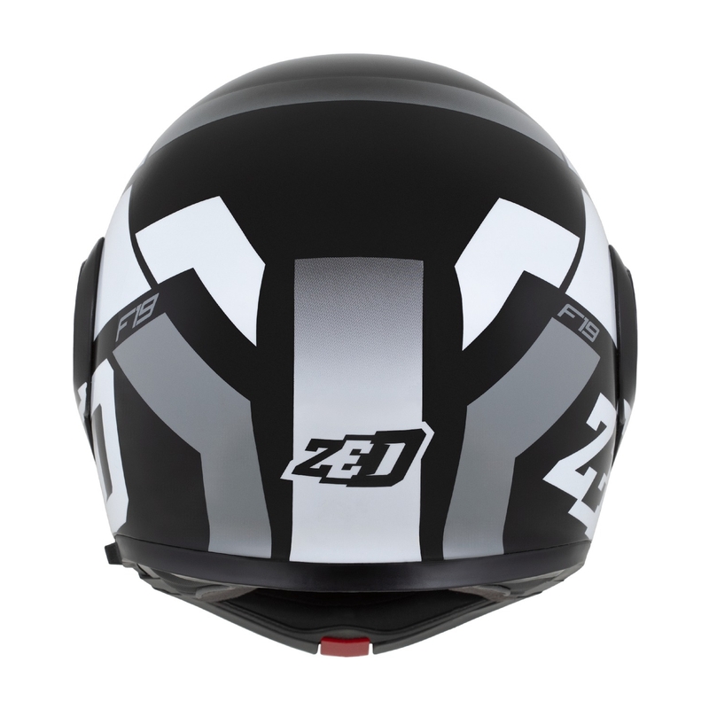 Casque moto modulable ZED F19 noir-blanc-gris