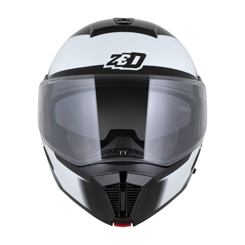 Casque moto modulable ZED F19 noir-blanc-gris