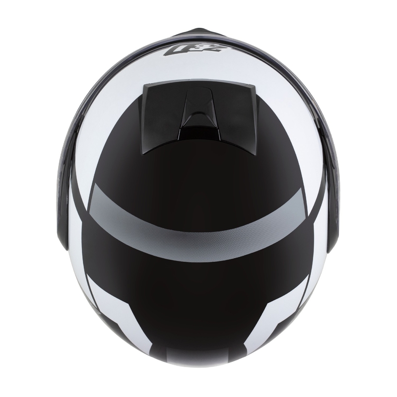 Casque moto modulable ZED F19 noir-blanc-gris