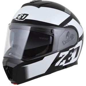 Casque moto modulable ZED F19 noir-blanc-gris