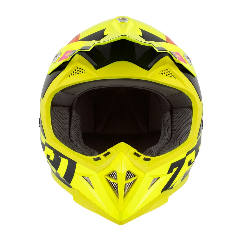 Casque motocross enfant ZED X1.9 Tendo fluo jaune-rose-orange-noir