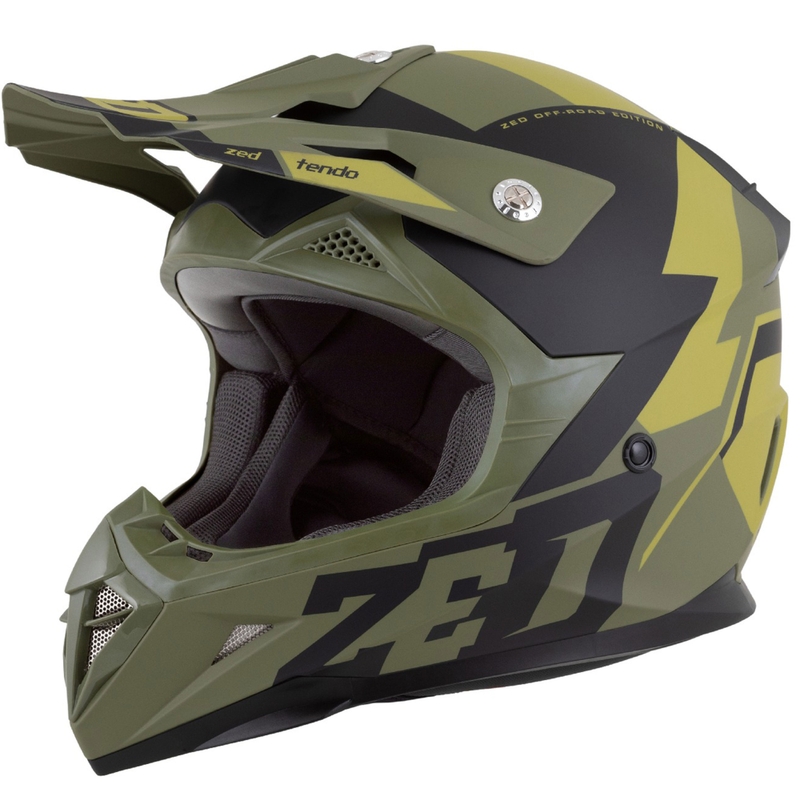 Casque motocross enfant ZED X1.9 Tendo vert foncé-vert clair